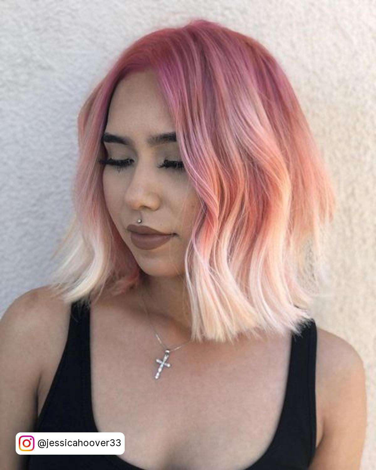 Pink To Blonde Ombre Hair
