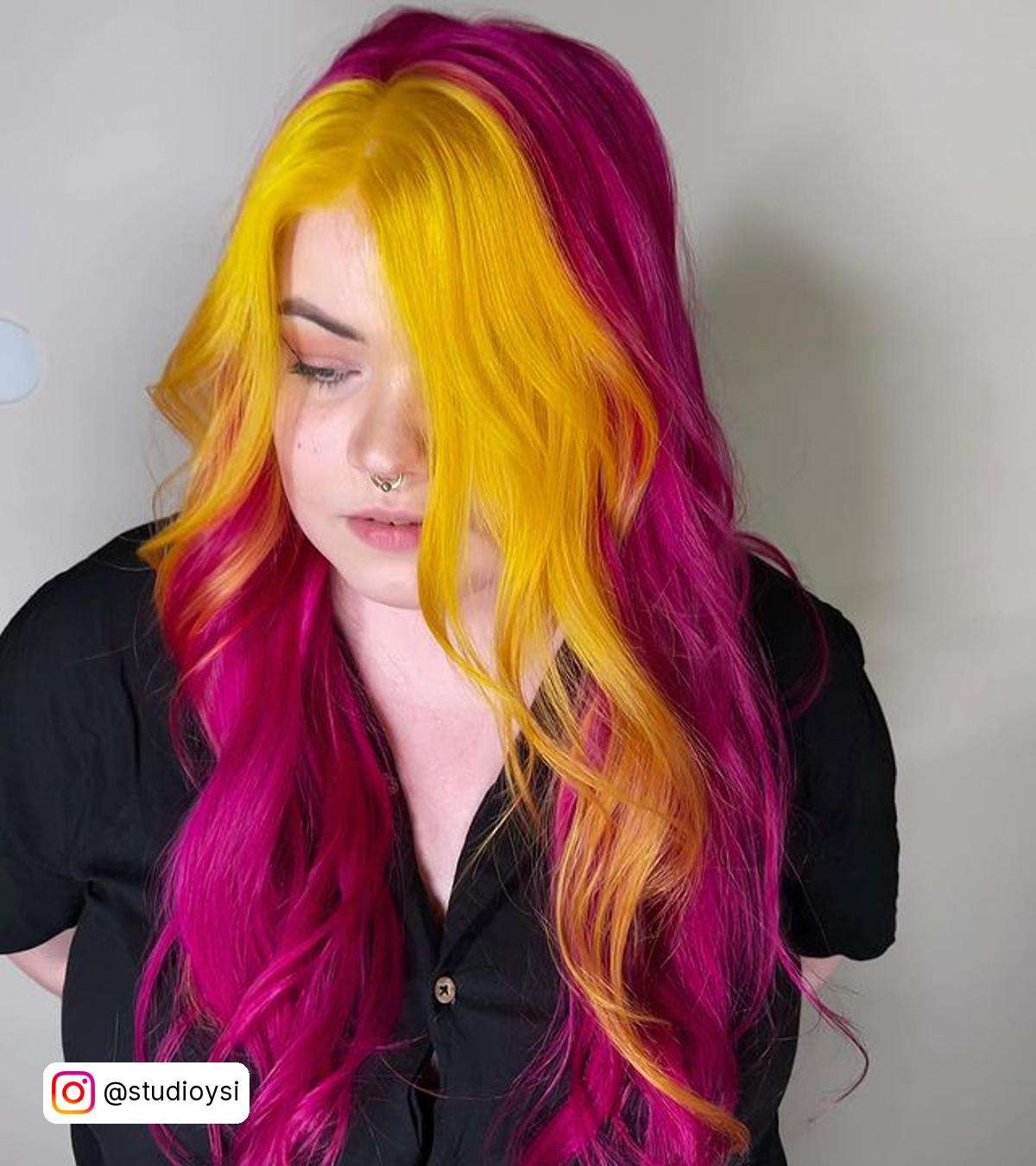 Yellow And Pink Hair