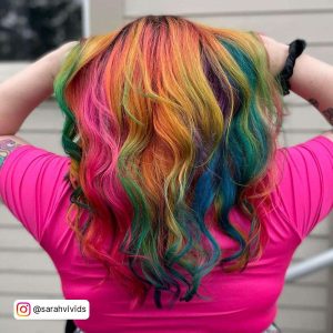 Yellow, Orange, Pink, Lilac, Blue And Green My Little Pony Hair