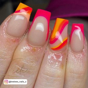 Bright Spring Nails With A Fiery Touch