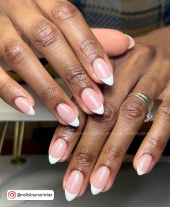 Classic White Tip Gel Nails