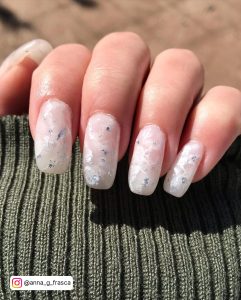 Clear White Marble Nails For Day Looks