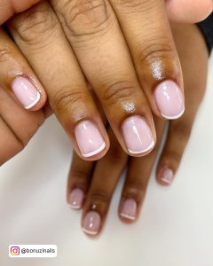 Cute Natural White Tip French Nails