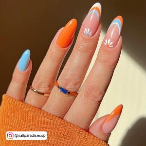 Cute Spring Nail Designs With Rainbow Effect