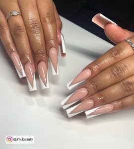 French Pink And White Nails For A Day Out
