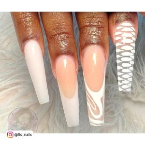 French Tip Nail Designs White For Weddings