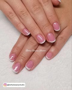 French Tip Nails Pink And White For A Chic Look