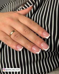 Nude Nail White Tip Like French Manicure
