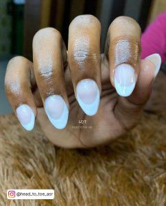 Nude Nails With White Tips For A Simple Look
