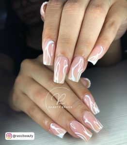 Nude White Nail Art For Everyday Look