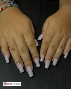Ombre White And Pink Nails For A Elegant Look