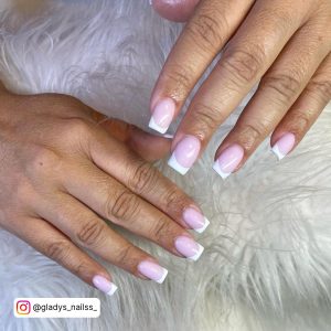 Pink And White Gel Nails For Summers