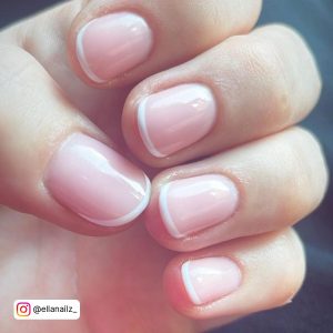 Short White French Nails Perfect For Working Women