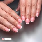 Short White French Tip Nails In Square Shape