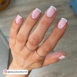 Simple And Short French White Tips Nails