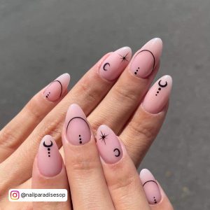 Spring Coffin Nail Designs With Stars And Moon