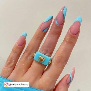 Spring Color Nail Designs For A Blue Look