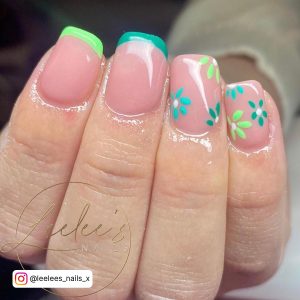Spring Flower Nail Designs In Blue