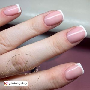 Spring Short Nails With White Tips