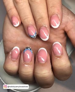 What Are Pink And White Nails With Designs?