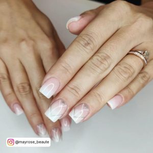 White And Pink Ombre Nails For A Fairytale Look