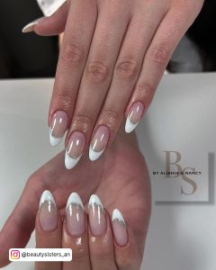 White French Tip Almond Nails For A Cute Look