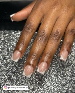 White French Tip Coffin Nails For An Elegant Look