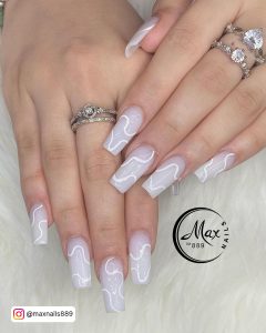 White Nail Ideas Coffin For Minimalistic Look