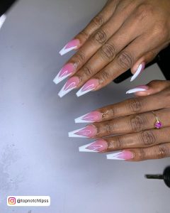 White Pink Nail Polish For Manicure Effect