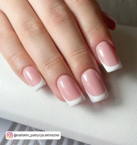 White Pink Nails For A Manicure