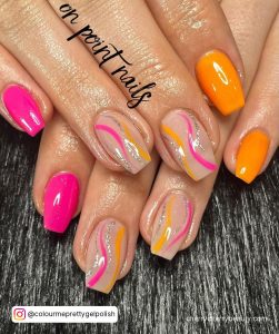 Acrylic Cute Short Nails In Bright Colors