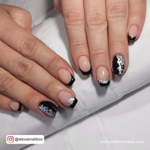 Black And Silver Nails Designs For Parties