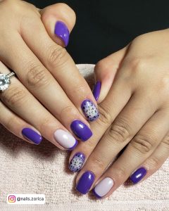 Black Purple And White Nails For A Chic Look