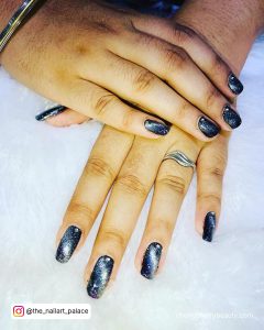Black White And Silver Nail Designs Like A Milkyway
