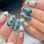 Blue And Silver Nail Designs With Majestic Theme