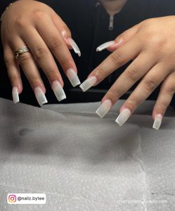 Clear Nails With White Outline For An Everyday Look