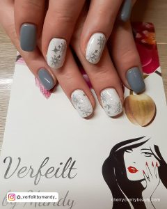 Gray And White Gel Nails That Is Easy To Create