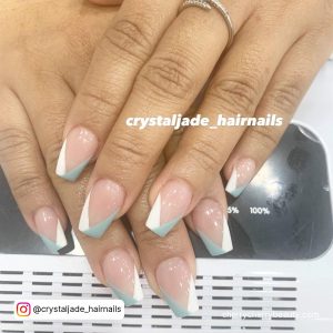 Gray And White Nail Ideas For French Manicure