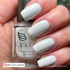 Gray White Nail Polish For A Minimalistic Look