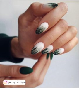 Green And White Ombre Nails For A Perfect Look
