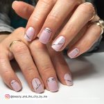 Nail Designs Pink And Silver With Lines