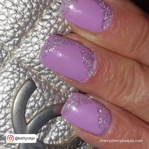 Ombre Pink And Silver Nails For A Chic Look