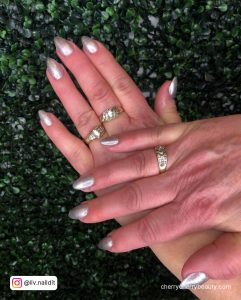 Silver Acrylic Nail Designs For A Simple Yet Elegant Look