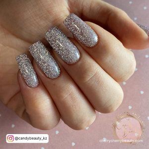 Silver Christmas Nails For Added Sparkle