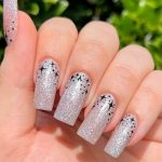 Silver Glitter Nail Designs With Stars