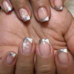 Silver Nail Tips With Snowflakes
