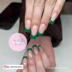 Silver Tip Nail Designs With Green Tips
