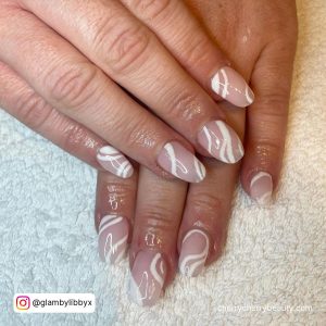 Swirl Nails White On A White Surface