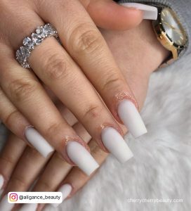 White Matte Nails For A Simple Look