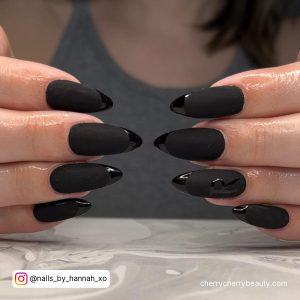 Acrylic Matte Black Nails